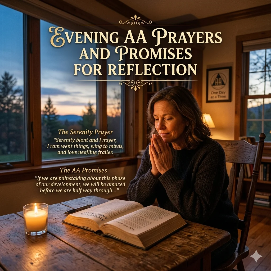 Evening AA Prayers and Promises for Reflection