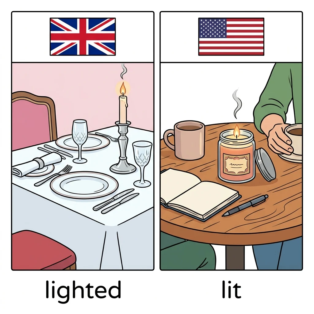 lit or lighted