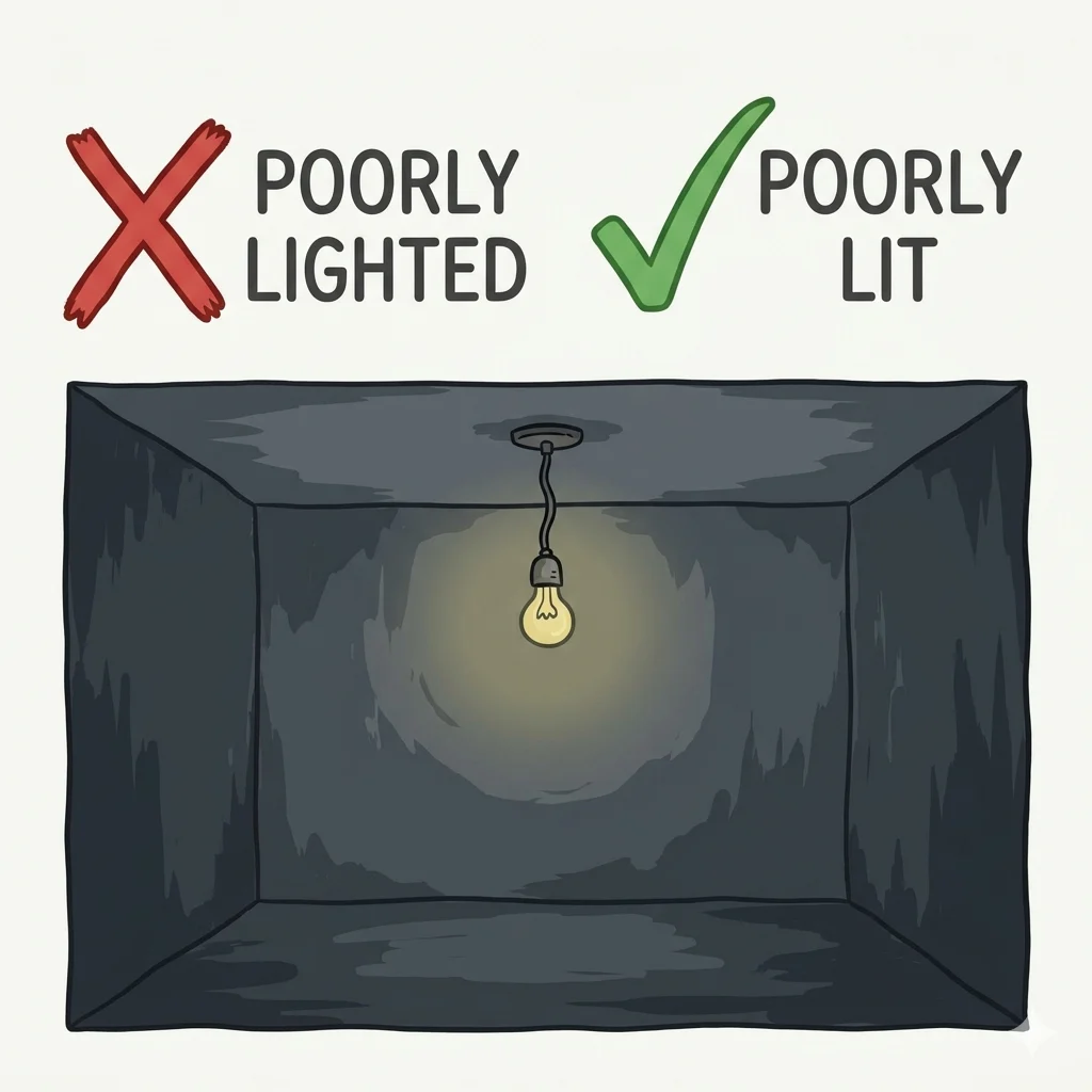 lit or lighted