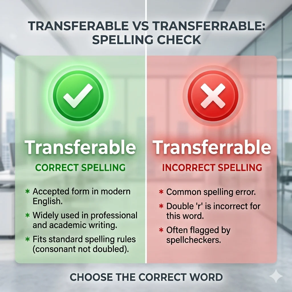 transferable or transferrable