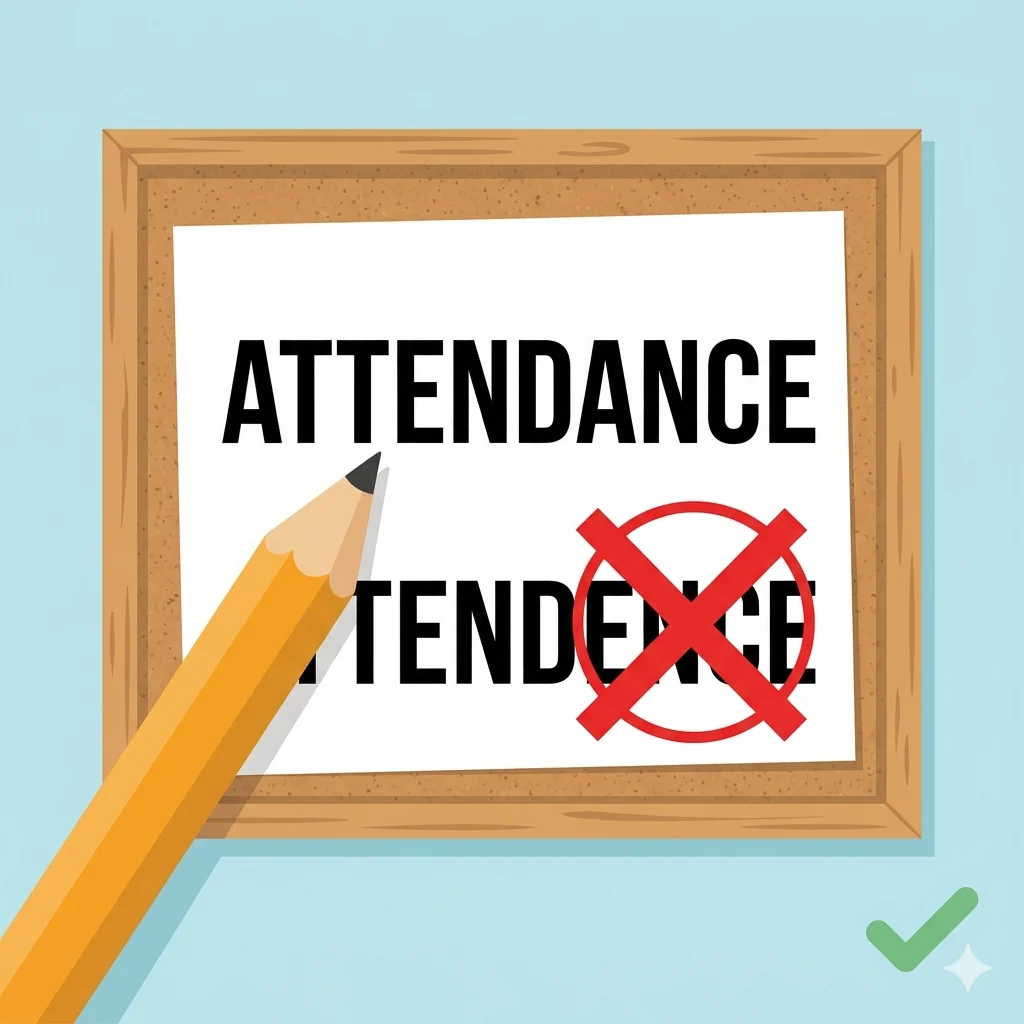 attendance or attendence