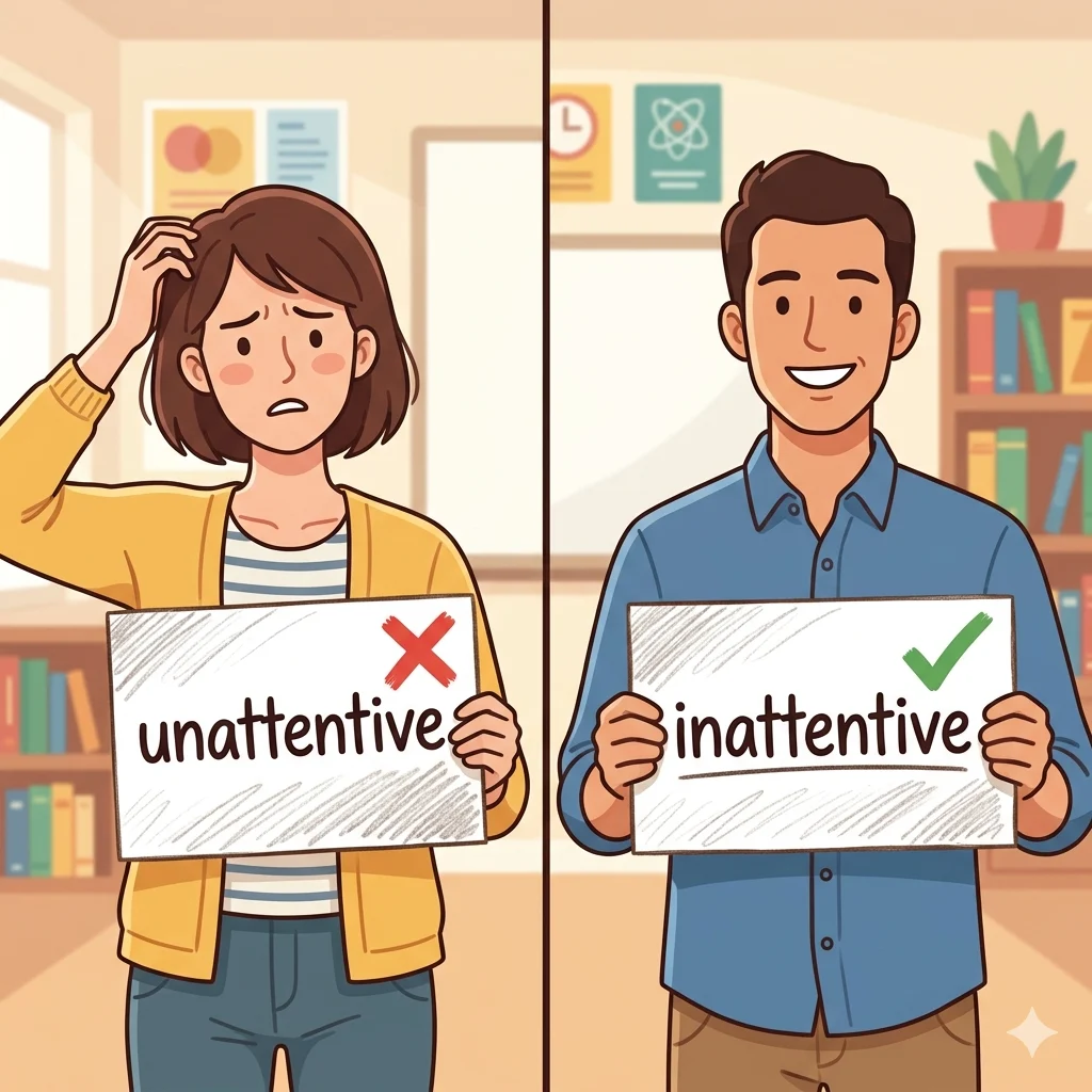 unattentive or inattentive